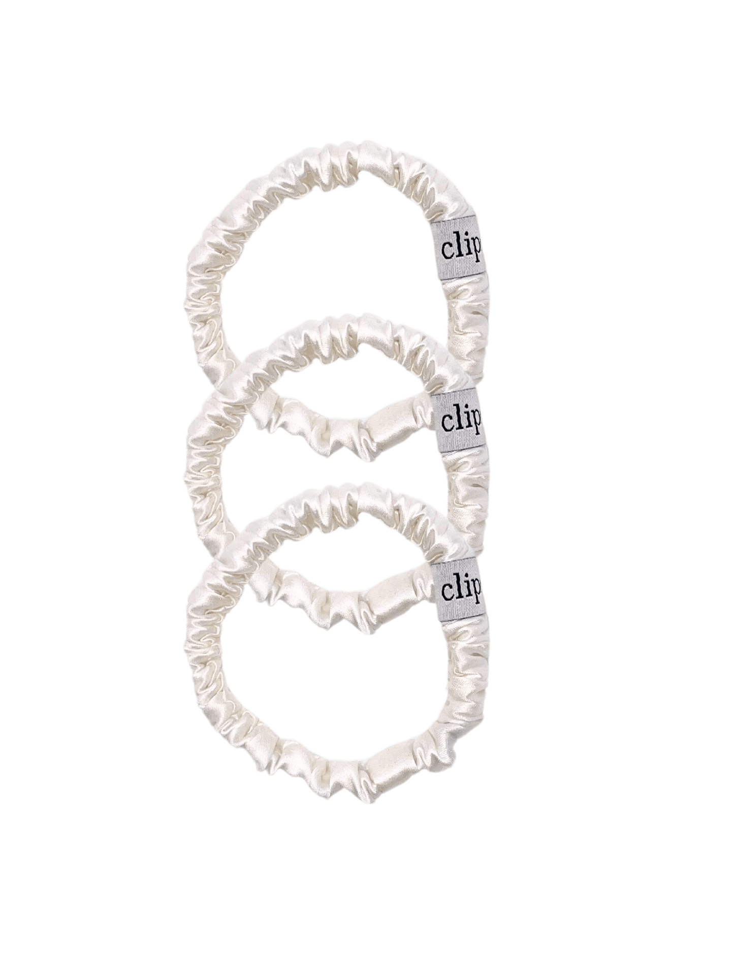 Luksus Silke Scrunchie 3pk - IVORY